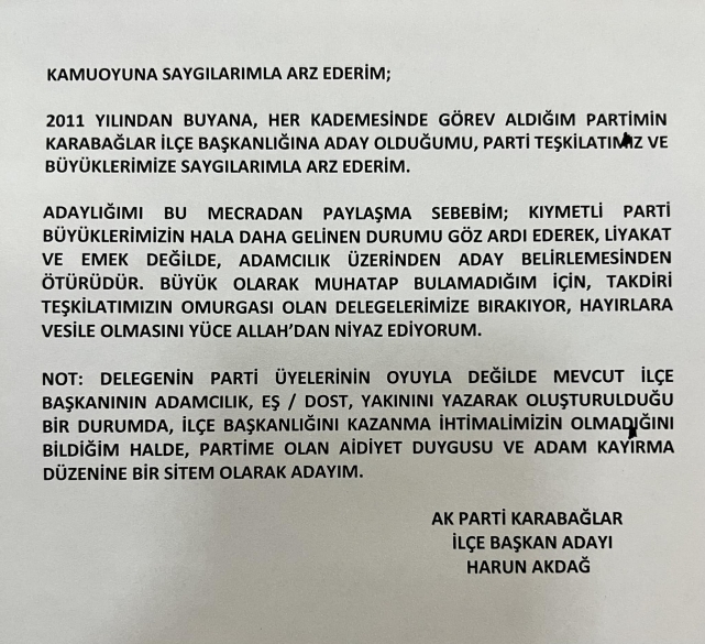 Harun Akdağ'dan Sarsıcı Çıkış