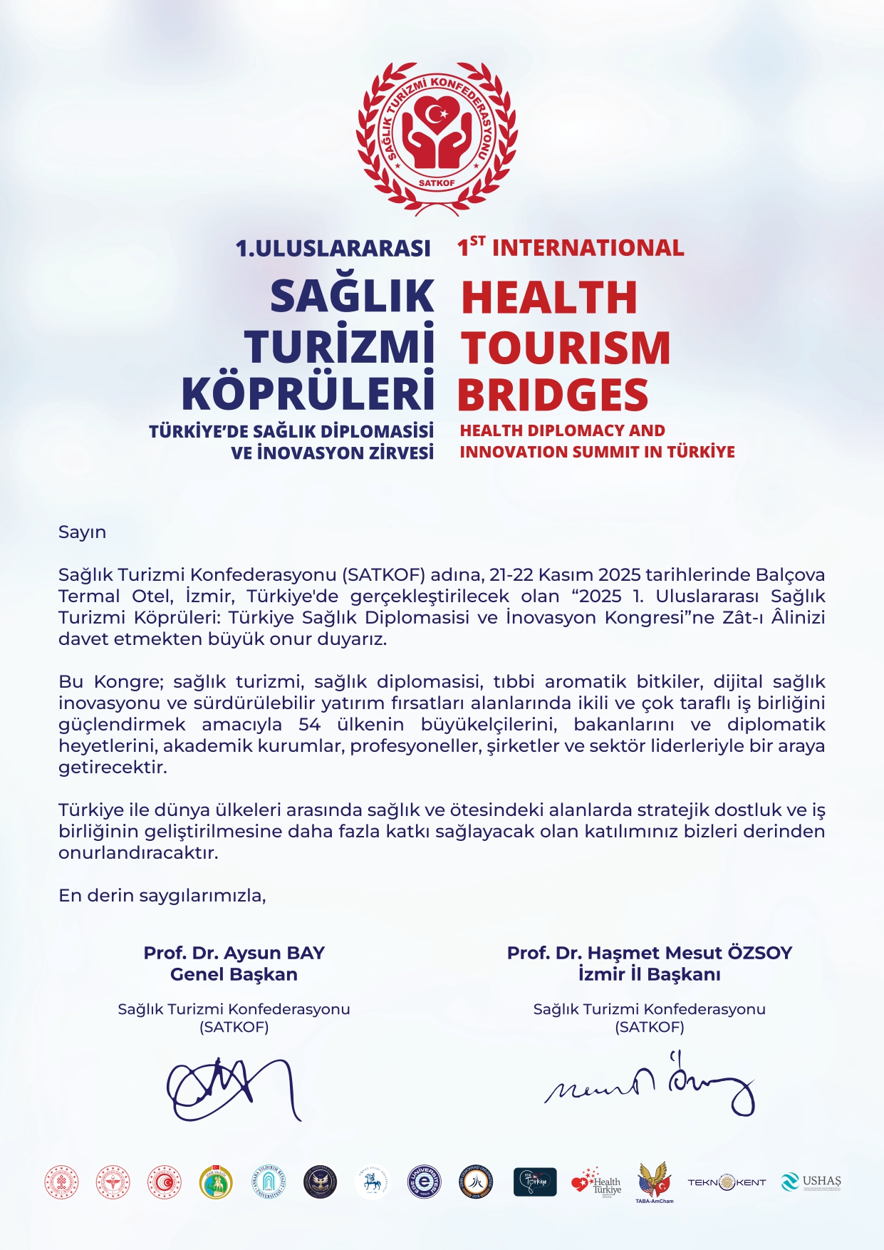 Uluslararası Sağlık Turizmi Köprüleri Kongresi İzmir’de düzenlenecek