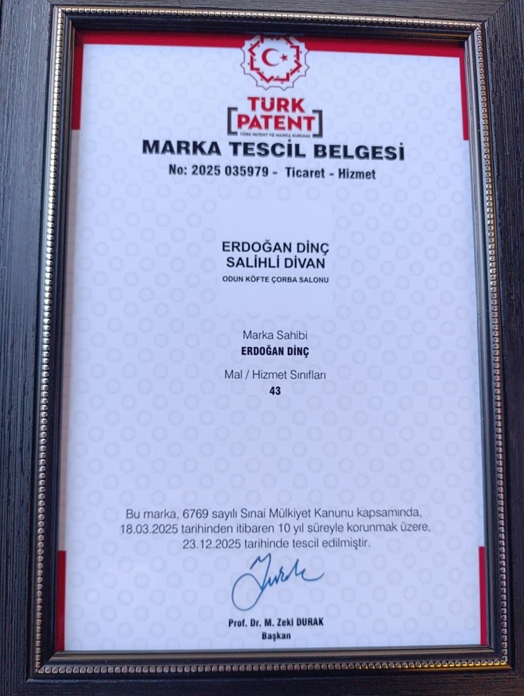 Salihli’nin simgesi odun köfteye bir tescil daha