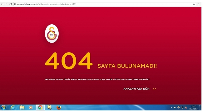 Galatasaray resmi sitesinde Tudor bulunamıyor!