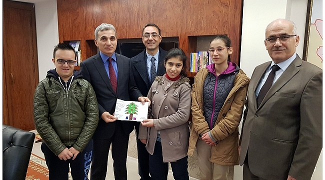 Özel öğrencilerden Nazilli protokolüne yeni yıl ziyareti