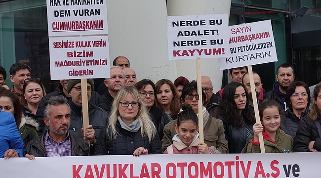Kavuklar mağdurları eylem yaptı
