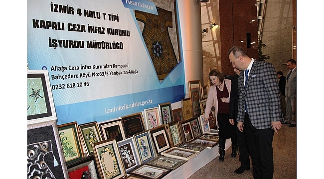 Mahkumların eserleri İzmir Adliyesinde sergilendi