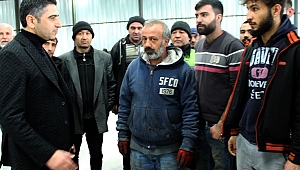 Kayalar, yangın mağduru İşçilere yardım elini uzattı