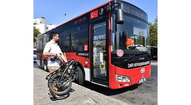 İzmir'de katlanır bisikletlere otobüs izni