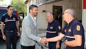 Gürbüz, Foça İtfaiye Grubunu Ziyaret Etti