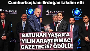 Batuhan Yaşar'a 'Yılın Araştırmacı Gazetecisi' ödülü!