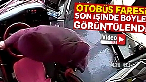 Özel halk otobüslerinin kabusu olan hırsız kamerada