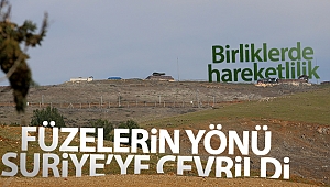 Hatay'da füzelerin yönü Suriye'ye çevrildi