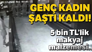 İçerisinde 5 bin TL’lik makyaj malzemesi bulunan çantayı çaldı
