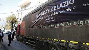 Konak'ın yardım tırı Elazığ’a yola çıktı