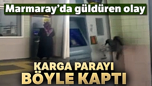 Marmaray’da kartına yükleme yapan kadının parasını çalan karga kamerada