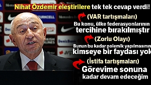 Nihat Özdemir eleştirilere tek tek cevap verdi!