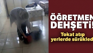 Öğretmenin öğrencilere şiddet uyguladığı anlar kamerada