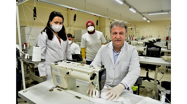 Altın Bilezik Atölyesi’nde maske üretimine başlandı