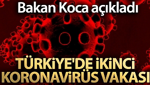 Bakan Koca açıkladı! Türkiye'de ikinci koronavirüs vakası