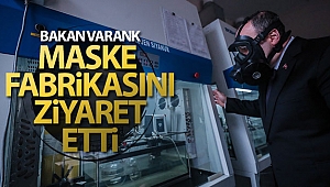 Bakan Varank maske fabrikasını ziyaret etti