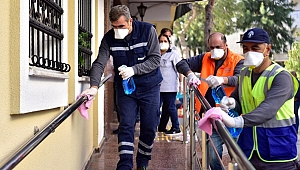 Bornova’da Corona Virüse karşı temizlik seferberliği
