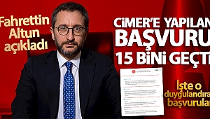 Fahrettin Altun açıkladı! CİMER'e yapılan başvuru 15 bini geçti