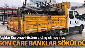 Yaşlılar Korona virüsüne aldırış etmeyince banklar söküldü
