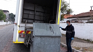 Çöp konteynırlarına yıkama ve dezenfekte