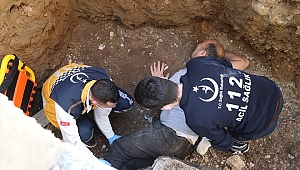 Denizli'de yüksekten düşen kişi yaralandı