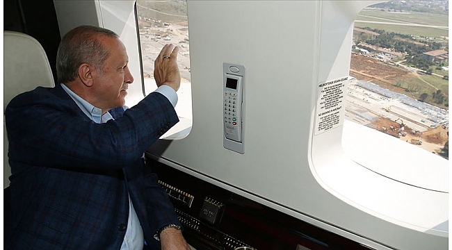 Erdoğan İstanbul'da yapımı devam eden hastaneleri havadan inceledi