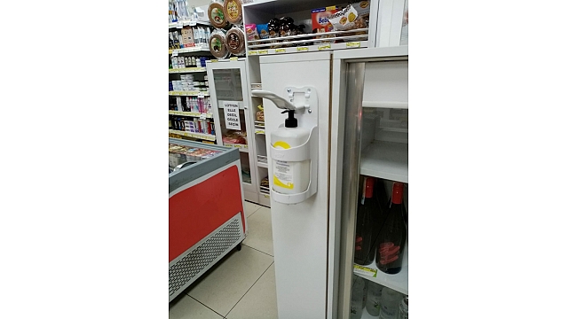 Marketlere dezenfektan ve maske denetimi