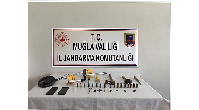 Muğla'da kaçak kazı yapan 3 kişi suçüstü yakalandı