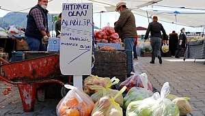 Pazar esnafından ihtiyaç sahiplerine ücretsiz sebze ve meyve