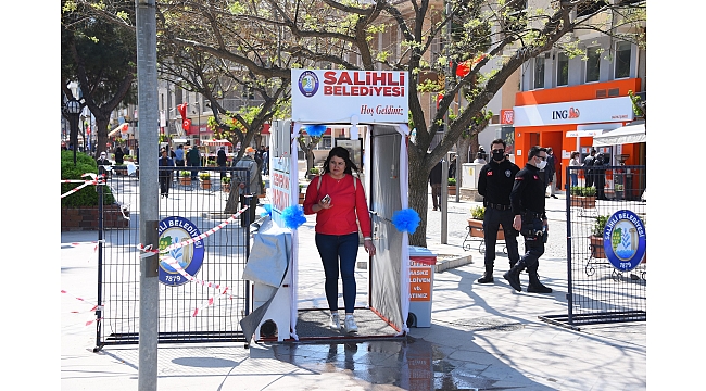 Salihli’de Dezenfeksiyon Parkuru Hizmete Girdi