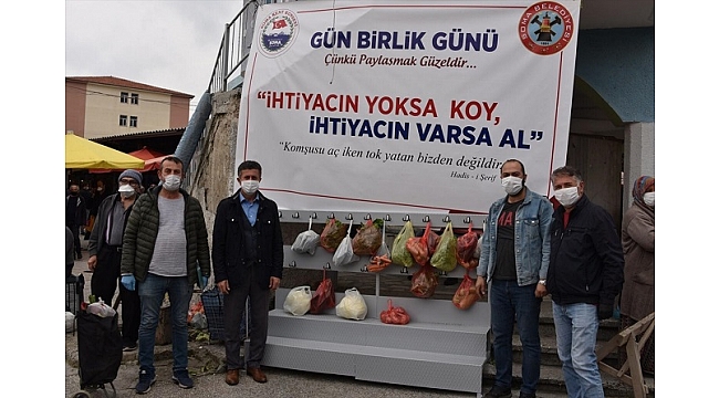 Soma'da "ihtiyacın yoksa koy, ihtiyacın varsa al" kampanyası