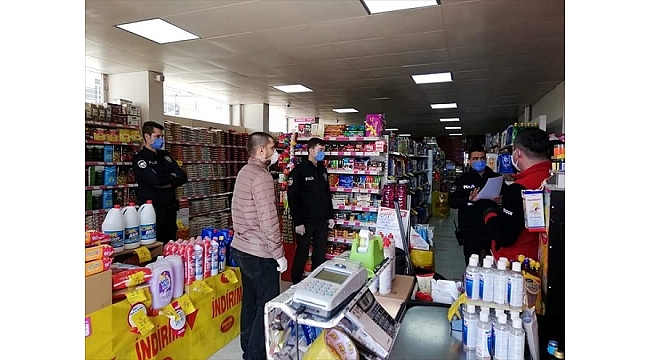 Uşak’ta koronavirüs önlemleri kapsamında denetimler sürüyor