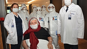 92 yaşındaki hasta, taburcu edildi