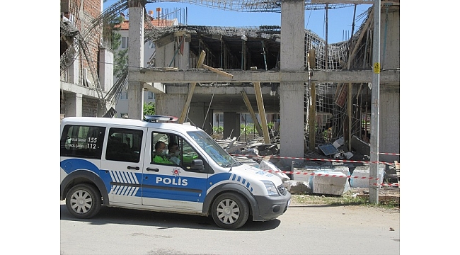 Afyonkarahisar'da inşaattaki çökmede iki işçi yaralandı