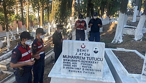 Germencik'te jandarmadan şehitlik ziyareti