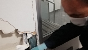 Kedi yavrusu, duvar kırılarak kurtarıldı