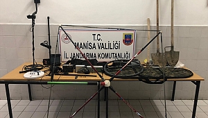 Manisa'da kaçak kazı yapan 5 kişi yakalandı