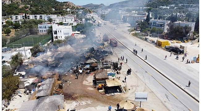 Muğla'da iş yerinde çıkan yangın hasara yol açtı