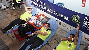 Muğla'da polisler kan bağışında bulundu