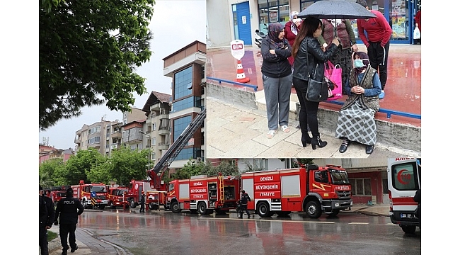 Yangında dumandan etkilenen kadın hastaneye kaldırıldı