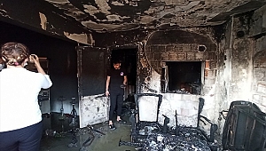 Apartman dairesinde çıkan yangında iki kişi yaralandı