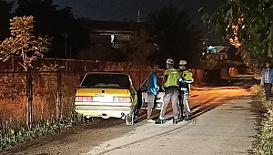 Kaza yapan alkollü sürücü polise zor anlar yaşattı