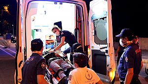 Polis aracıyla çarpışan motosikletin sürücüsü yaralandı
