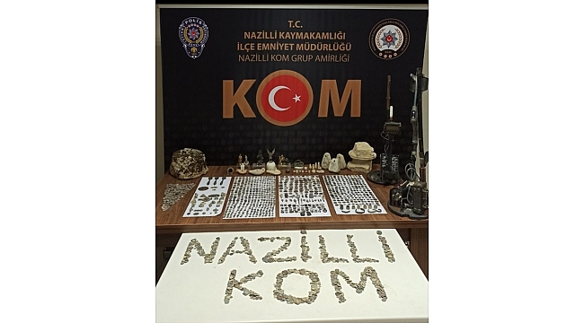 155 parça tarihi eser ile 2 bin 300 sikke ele geçirildi