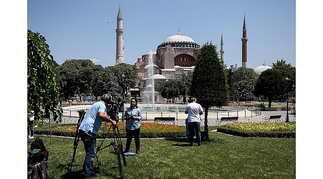 Ayasofya'ya yerli ve yabancı medya ilgisi