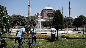 Ayasofya'ya yerli ve yabancı medya ilgisi