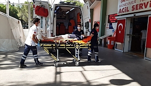 Aydın'da damdan düşen kadın yaralandı