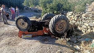 Aydın'da devrilen traktörün sürücüsü öldü