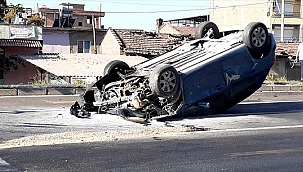 Aydın'da iki otomobil çarpıştı: 2 yaralı